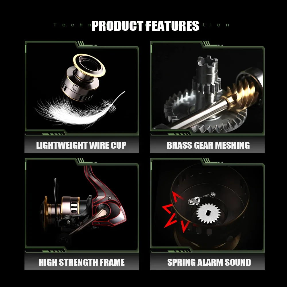 Carrete de pesca giratorio, carrete de Metal 5,2:1/4,7:113BB, carrete de pesca de carpa con rodamientos de bolas, BK2000-7000, copa de línea de Metal, aparejos de mar - imagen 3
