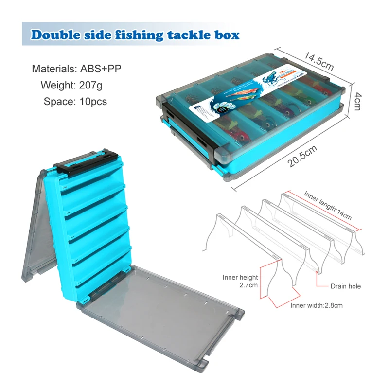 Nuevo 1 Juego de 10 Uds Kit de Señuelos de pesca anzuelo de calamar cebo Artificial luminoso pulpo Egi señuelo Wobbler sepia anzuelo aparejo de mar - imagen 4