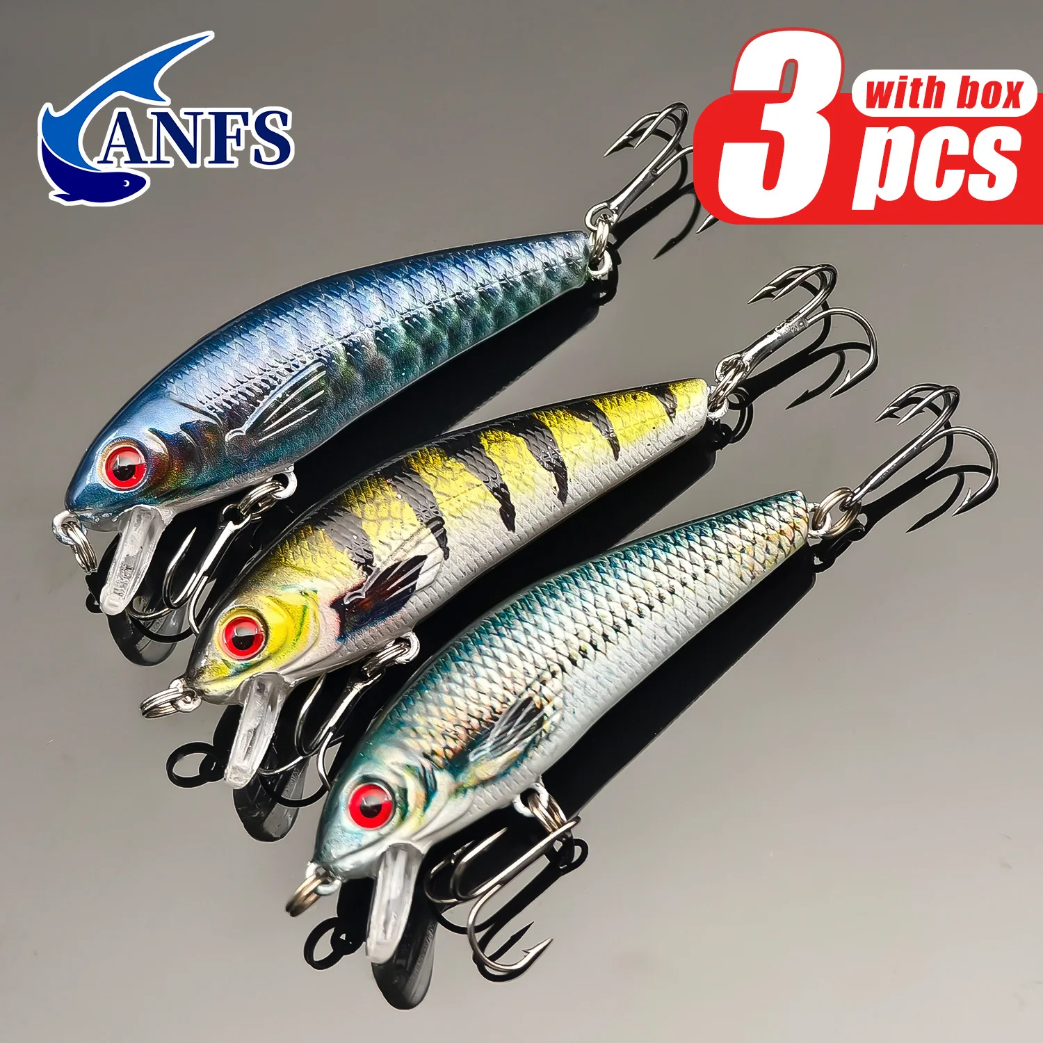 ANFS Señuelo de pesca – Cebo artificial hundido tipo pececillo - imagen 5