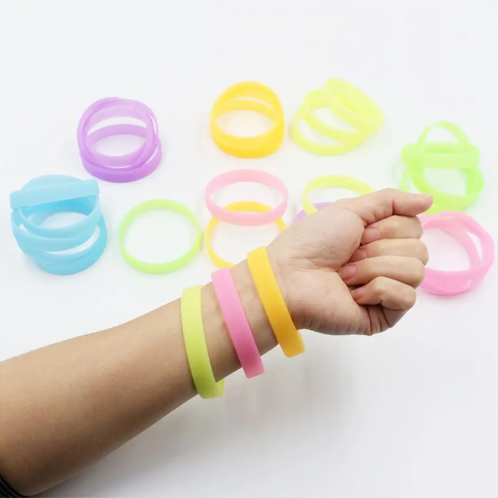 Bandas de la amistad, bandas de mano de silicona, banda de silicona para el sudor, pulseras de goma luminosas, pulseras deportivas, pulsera de Fitness - imagen 2