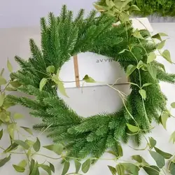 Adornos navideños de pino artificial colgantes para decorar árbol