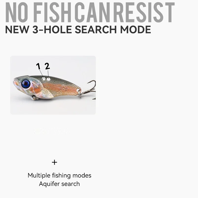 Sea.Yolo-señuelo VIB de 7g, 10g, 14g, 20g, señuelo de pesca vibratorio, cuchara, cebos artificiales, lubina, perca, aparejos de pesca con impresión 3D, 1 Uds. - imagen 2