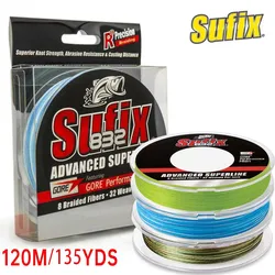 Hilo de pescar Sufix 832 trenza x8, longitud: 120m/130yds, tamaño: 13-86lb PE Power linha multifilamento Advanced braid 8 hebras