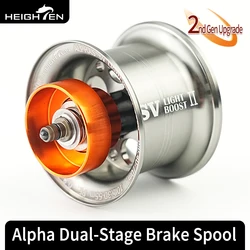 Heighten Alpha Carrete Baitcasting Freno Doble Aluminio Aeroespacial