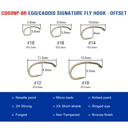 Mustad Anzuelos de atado de mosca con púas color bronce para pesca