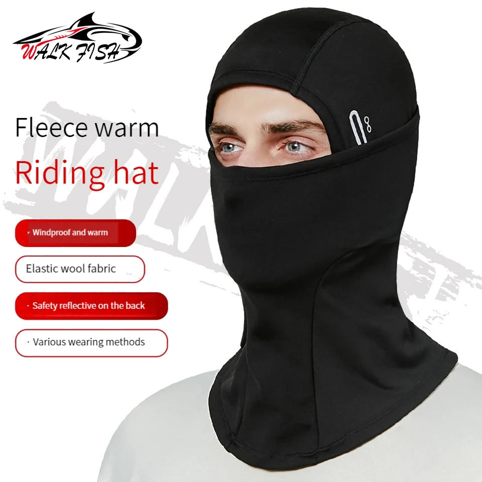 WALK FISH-pasamontañas cálido a prueba de viento para ciclismo y pesca, casco de motocicleta, forro resistente al frío, máscara para esquiar y correr, Unisex - imagen 3