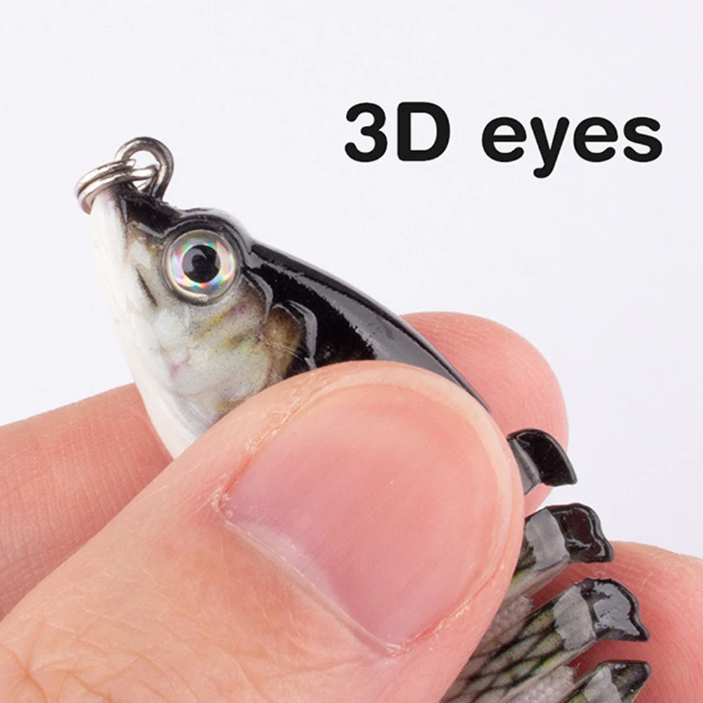 ANMUKA señuelo de cebo articulado de imitación, de pescado pequeño señuelo, duro, natación, flexible, Escala de pescado Real, color, anzuelo triple, pesca - imagen 5
