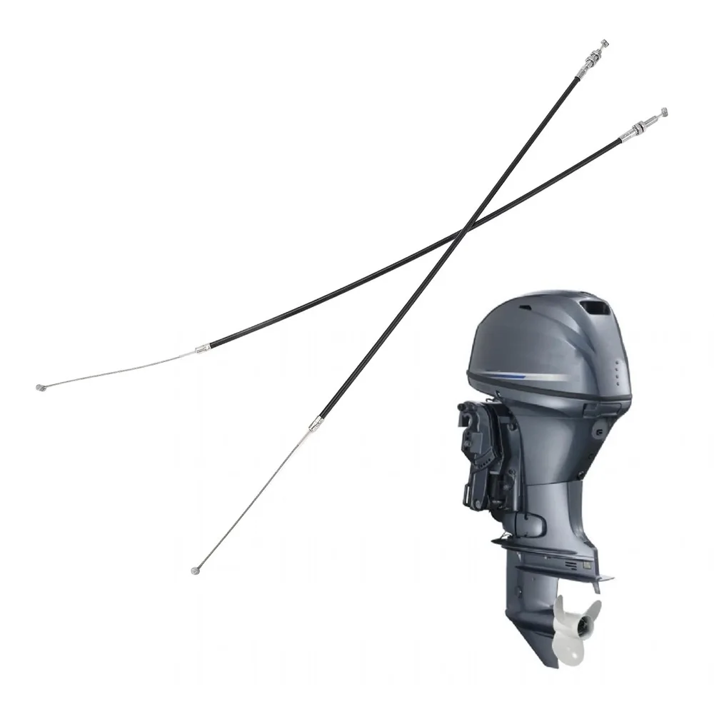 2 uds 66T‐26301‐00 Cable de acelerador fueraborda Cable de cambio de acelerador de rendimiento mejorado de metal para fueraborda de 40HP - imagen 4