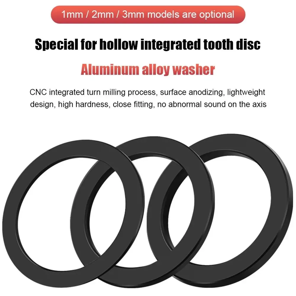 Arandelas huecas para bielas de bicicleta, cubierta de manivela de aleación de aluminio, Kit de ajustador de espaciadores de rueda de cadena - imagen 3