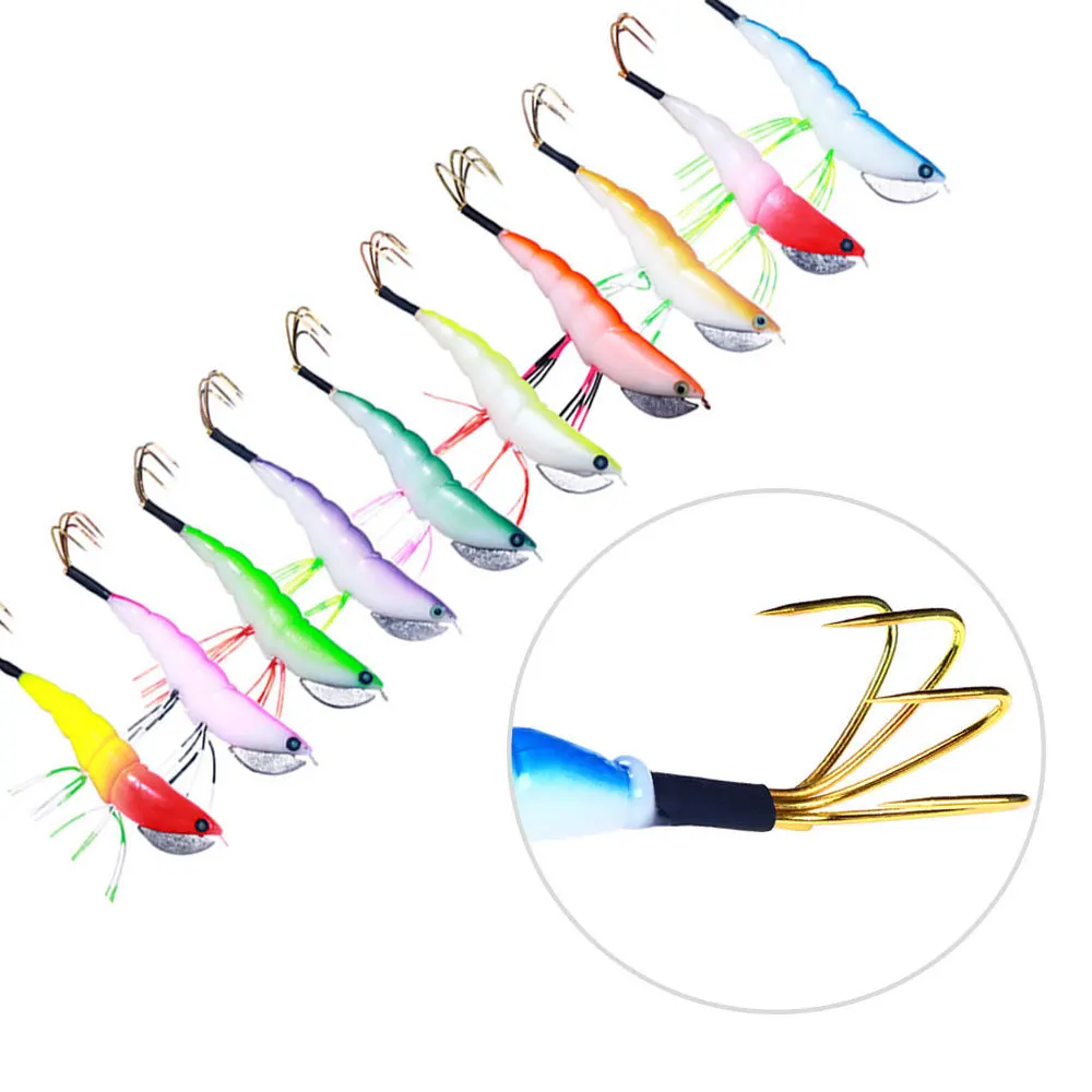 Cebo de pesca de calamar, señuelo de Jigging, 17,2g, 12cm, Wobblers, carpa, lubina, plantillas de Lucio, simulación realista, cebo de pulpo, aparejos de pesca