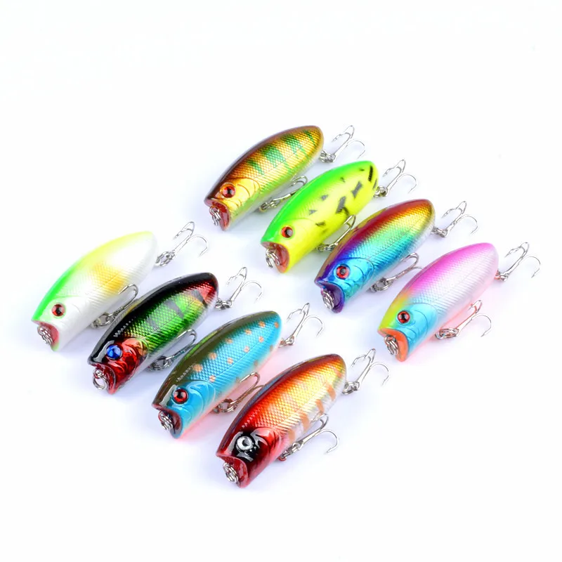 Señuelos de pesca Popper de superficie de 60mm y 10,4g, cebo Artificial de fundición larga, lápiz Topwater, Swimbait Wobblers para equipo de perca de Lucio - imagen 4