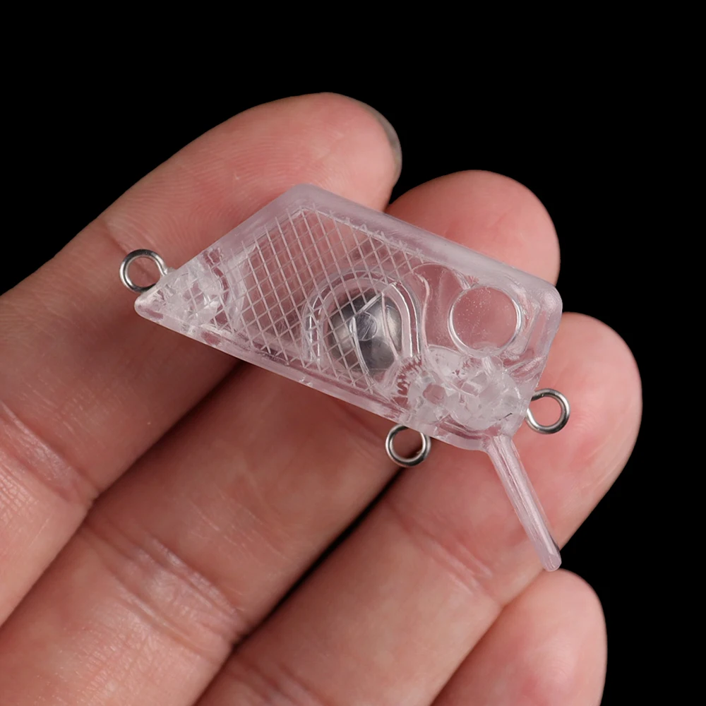 Chan'sHuang 30 Uds. Cebo en blanco sin pintar 4,5 cm/6,7g sonajero flotante cubo Crankbait DIY señuelo de pesca Artificial hecho a mano - imagen 5