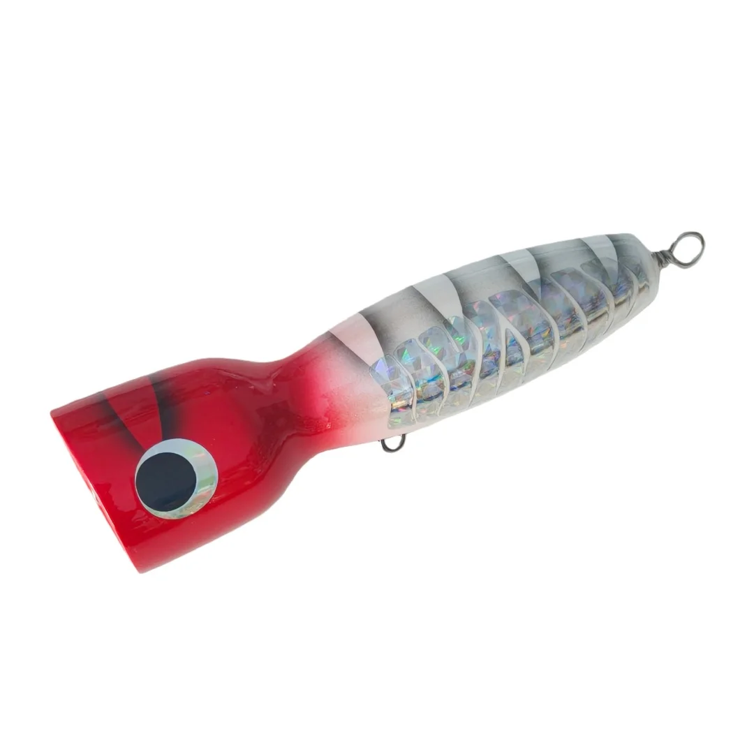 Swolfy 4 Uds Topwater Popper de madera 16cm 80g GT superficie Popping señuelo cebo de pesca de barco de aguas profundas - imagen 5