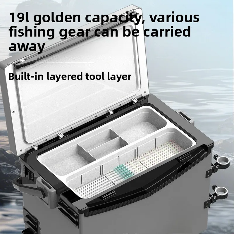 Mini caja de pesca ultraligera portátil 19 L para señuelos