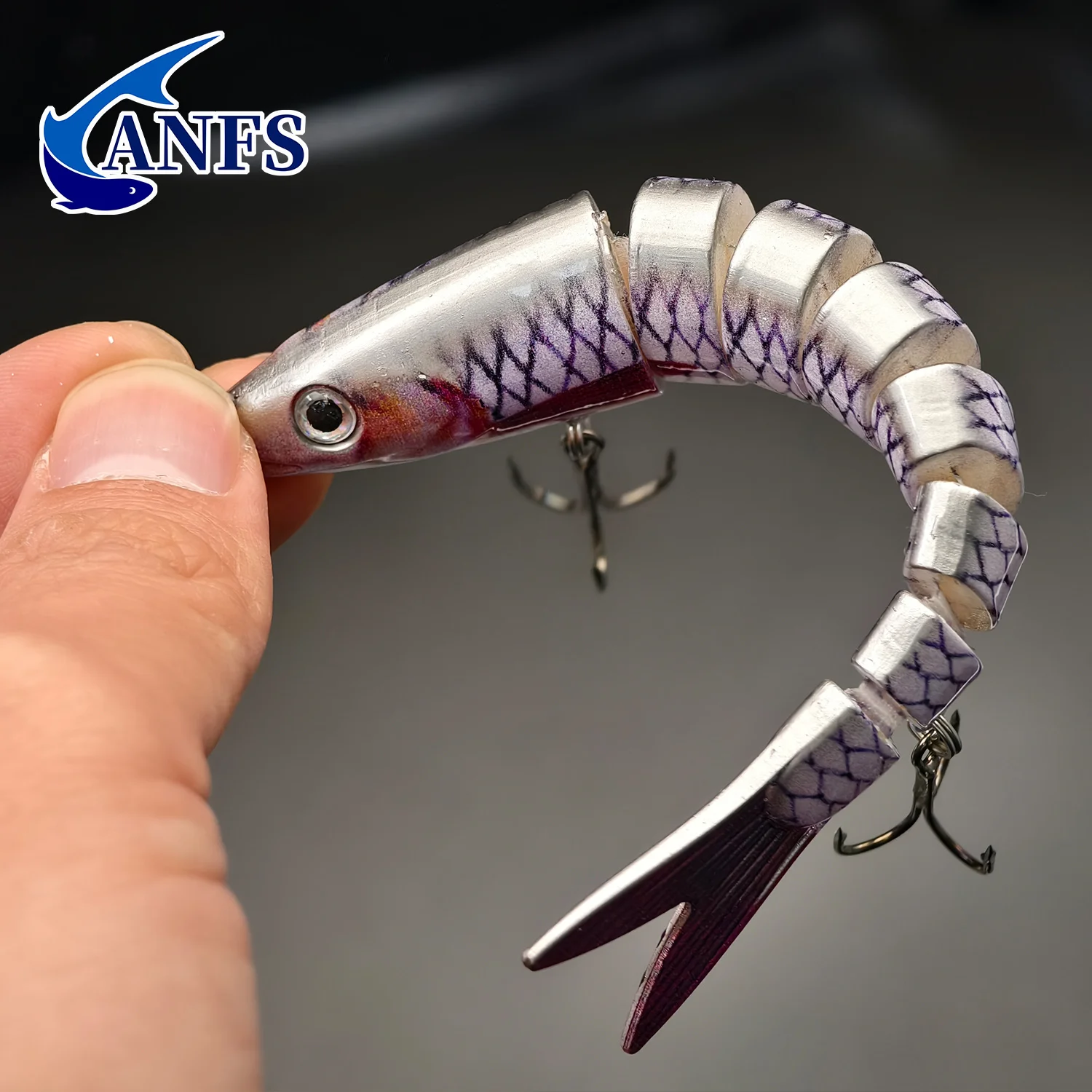 ANFS 4-delige multi-segment swimbait kunstaasset - zinkende crankbaits voor snoek - perfect voor zoet- en zoutwatervissen - imagen 5