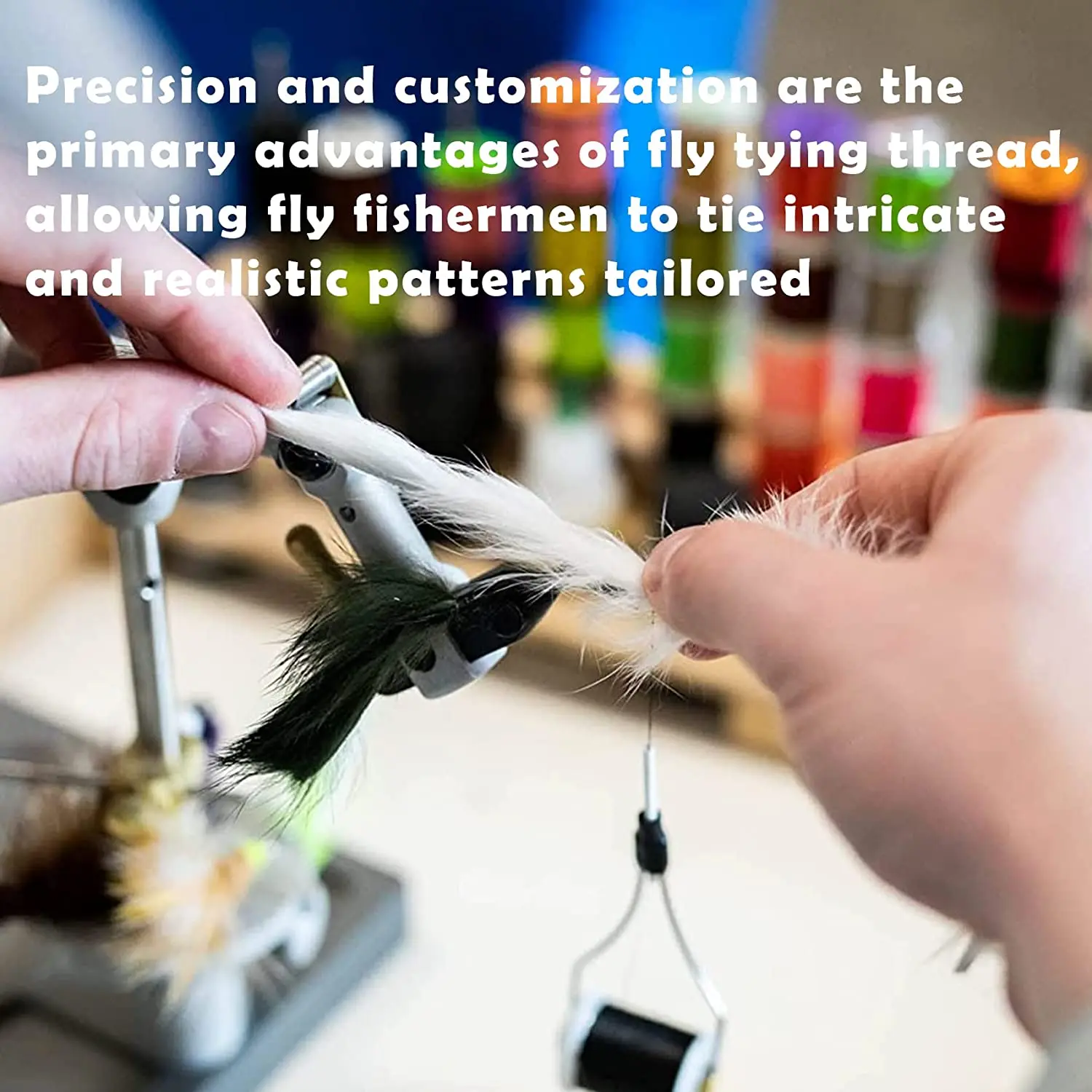 Hilo de atado de moscas Riverruns 290D UV Fluo, hilo atado para atar moscas, Micro Glint Nymph Holo, oropel plano, trucha Premium, moscas secas - imagen 4