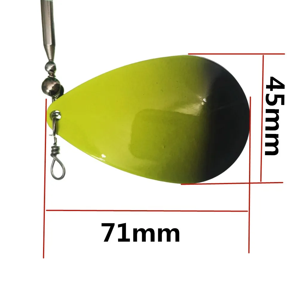 Swolfy-aparejo de cebo para Lucio, 1 unidad, los mejores señuelos de pesca con Hojas de cobre y hoja de sauce giratoria, cebo de 25cm y 90G - imagen 3