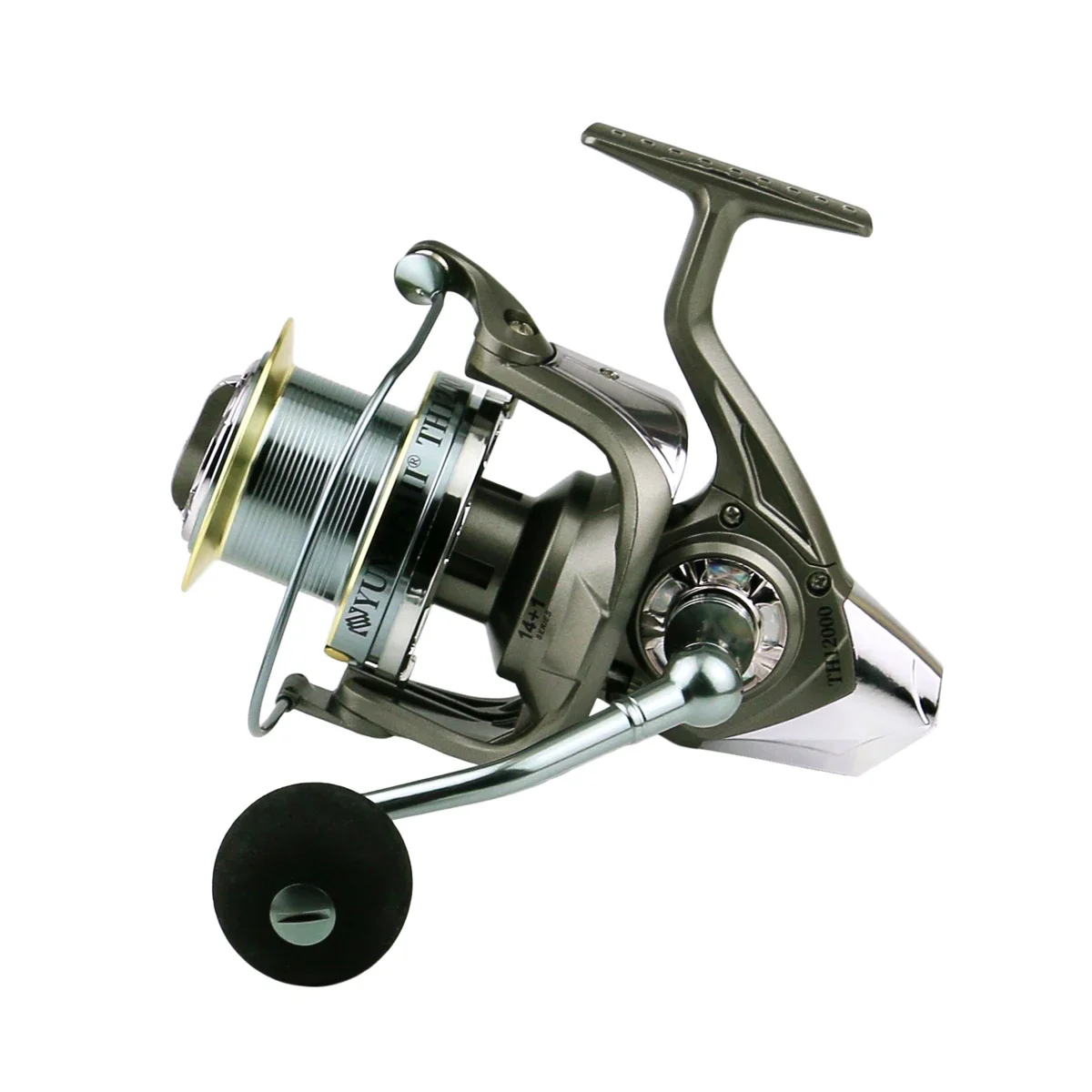 Carrete de pesca giratorio con rodamiento de acero inoxidable ultraligero 8000-12000 25KG arrastre máximo carrete de pesca fuerte carrete de fundición pesca de carpa - imagen 5