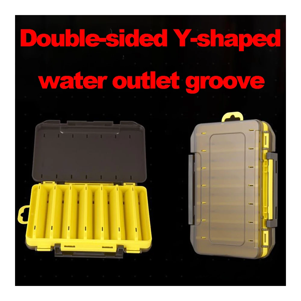 Cajas de aparejos de pesca con compartimentos de doble cara, caja organizadora de Señuelos de Pesca, estuche de almacenamiento de aparejos de cebo de pesca, 21x13cm - imagen 5