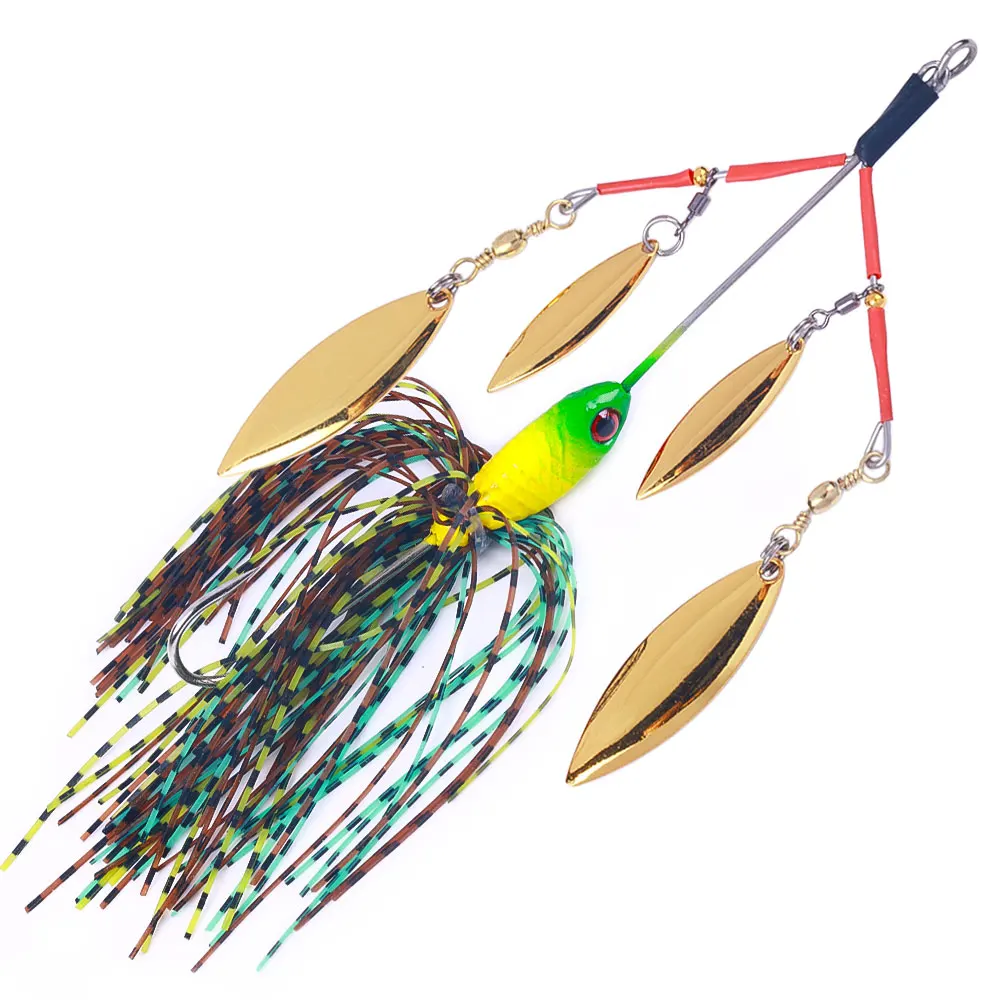 Spinnerbait con falda de silicona y cabeza jig – Lubina, lucio y lucioperca - imagen 3