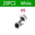 20pcs White Size 9