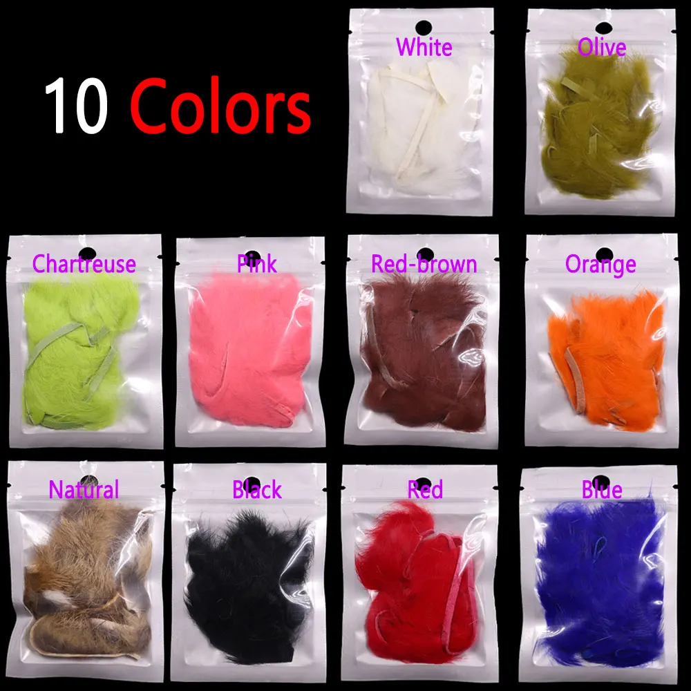 Bimoo, 2 uds., tira de piel de conejo de corte cruzado, tiras Zonker de pelo de liebre, Material para atar moscas, serpentinas, plantillas Steelhead, plantillas Coho Twitching - imagen 5