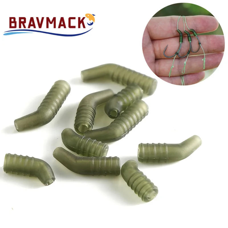 Accesorios de pesca de carpa, mangas antienredos, mangas de goma para anzuelo, alineador, aparejos terminales de pesca, 20 piezas - imagen 3