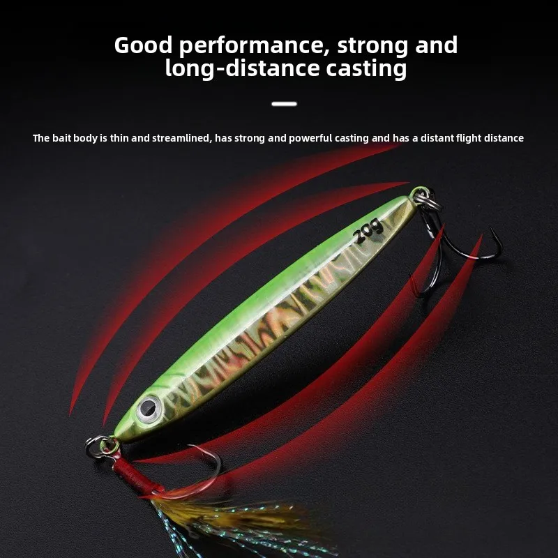 MUKUN 1 Uds nueva plantilla de Metal cuchara señuelo de pesca 10g/15g/20g/30g fundición Jigging pescado lubina cebo Artificial aparejos de pesca - imagen 2