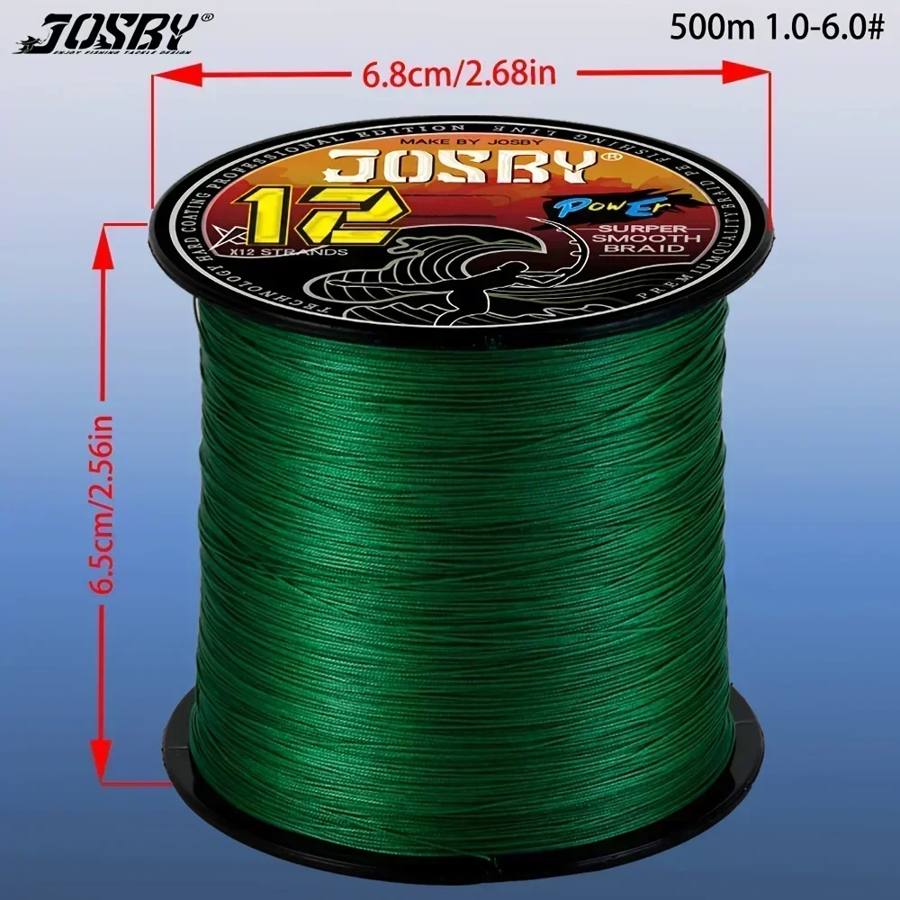 JOSBY-sedal de pesca trenzado de 12 hebras X12 300M 500M PE Multifilamento MaxDrag 25-120LB agua salada de alta resistencia duradero - imagen 4