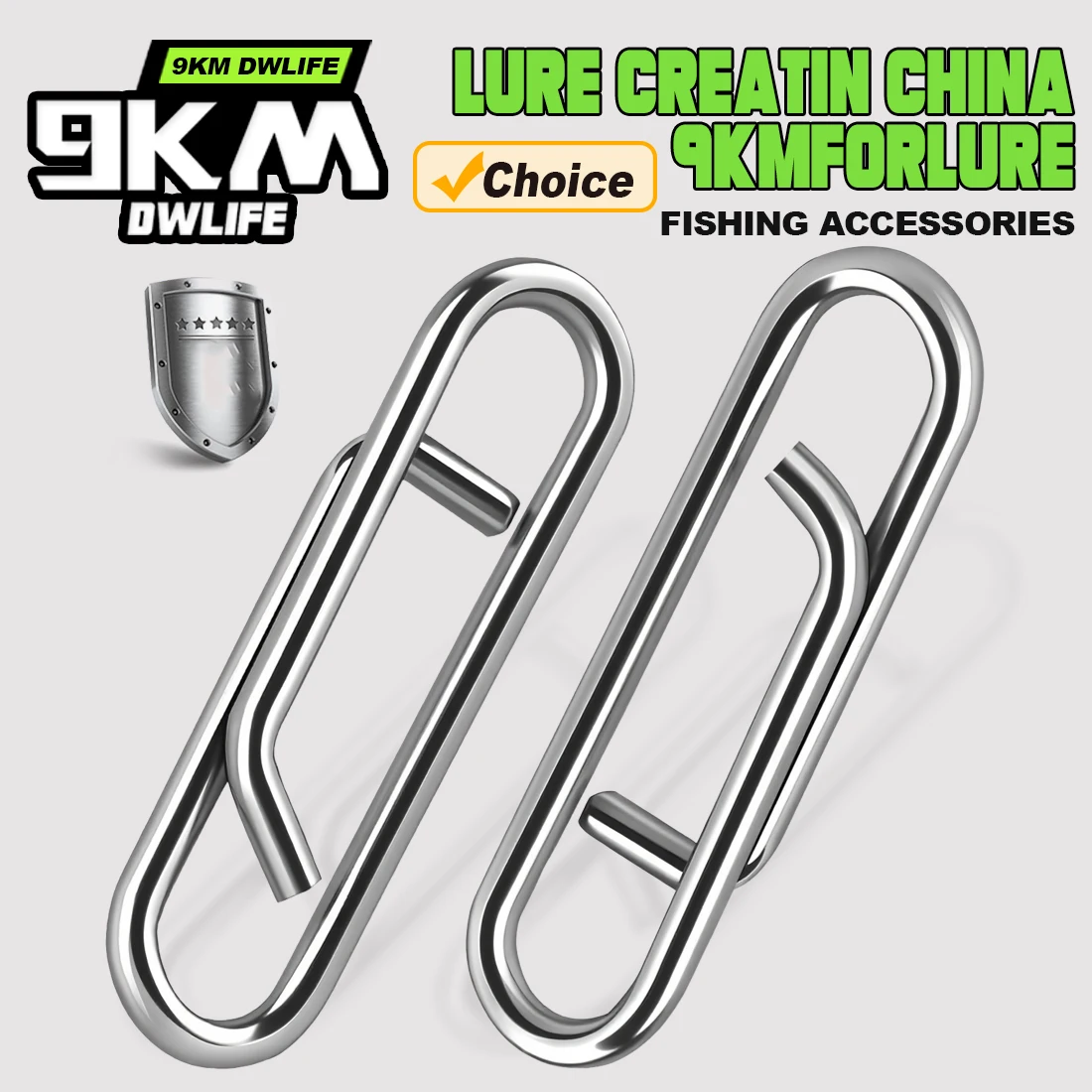 9KM 25 uds Clip de presión de pesca de acero inoxidable presión de pesca de agua salada velocidad rápida Snap giratorio conector de señuelo de pesca