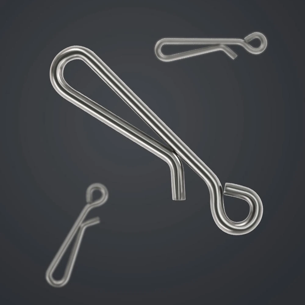 30 Uds. De conector colgante a presión de pesca de acero inoxidable, línea de presión rápida, señuelo, anzuelos, Pin, accesorios de herramientas de pesca de carpa - imagen 5