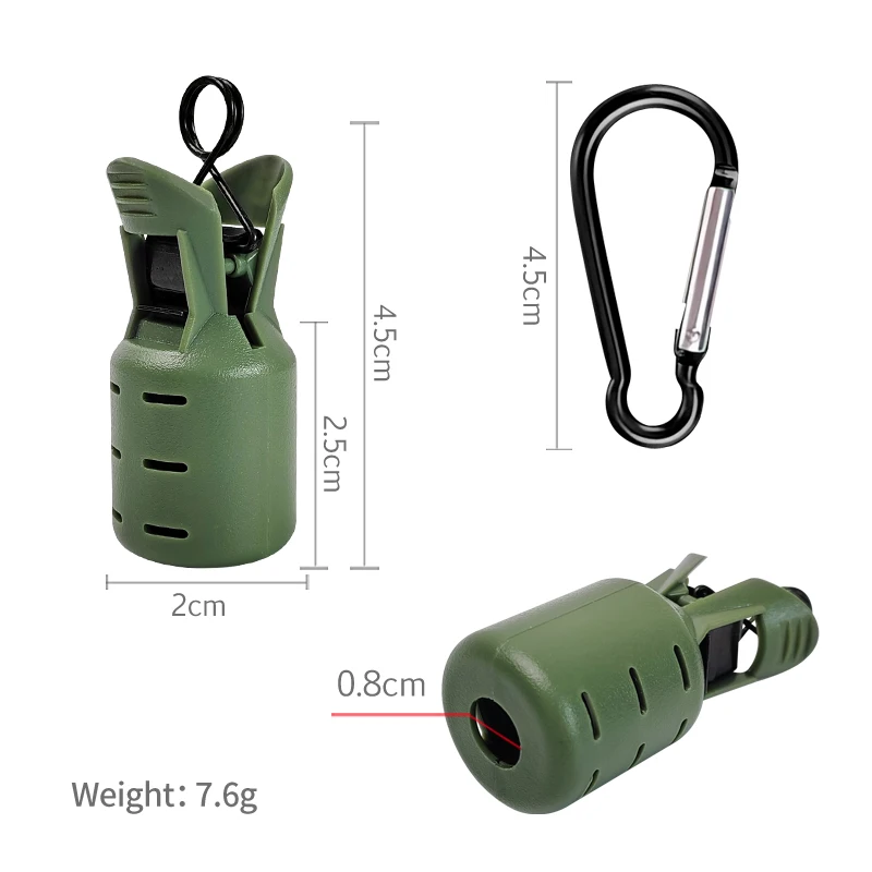 Nuevo 9 Uds M calamar Jig cebo Protector Kit Webfoot pulpo Egi gancho cubierta sepia paraguas señuelo tapa con mosquetón aparejos de mar - imagen 3