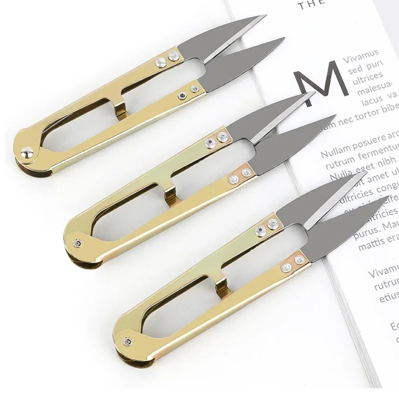 Tijeras para sedal de pescado de acero rico en carbono, 15g, 10,5 cm, línea de pesca en forma de U, herramienta para atar moscas, aparejos, tijeras de costura, 1 Uds. - imagen 2