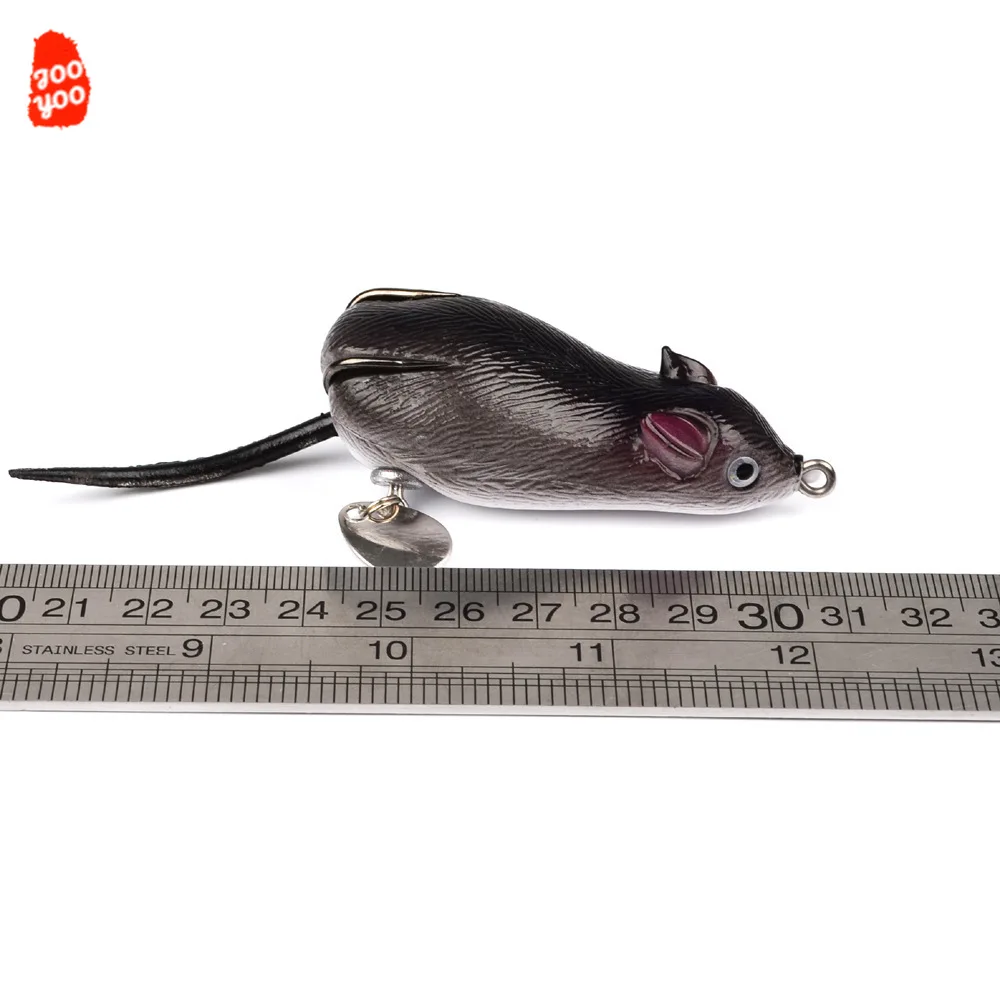Señuelo de agua flotante de 7cm, cebo de pesca de rana trueno, 17,5g, peces negros, todo come peces, cebo suave, Mini flotador biónico - imagen 4