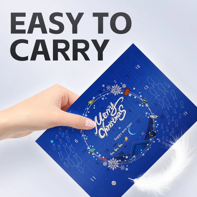 Weihe 24 Uds caja de regalo de Navidad E juego de señuelos multisección Minnow VIB brillo Kit de cebo de pesca para vacaciones deportes acuáticos - imagen 5