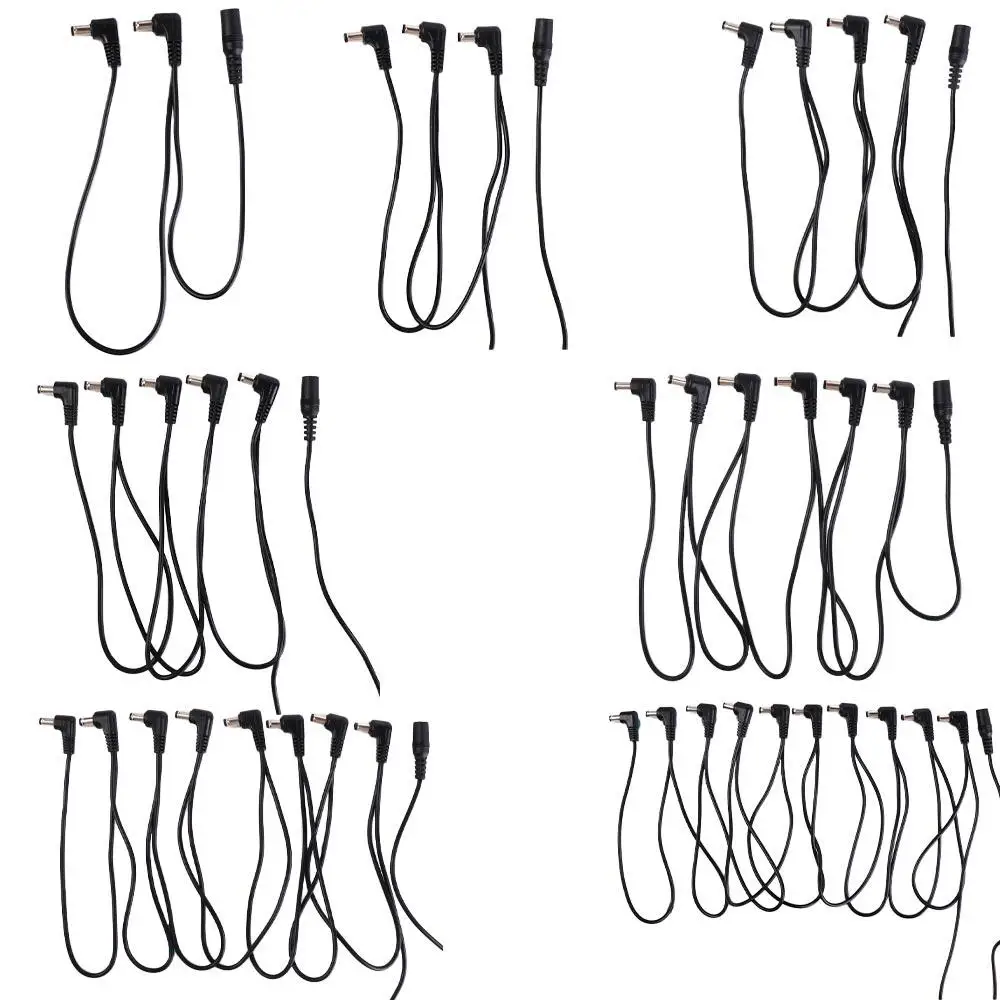 Cable de cadena de margaritas de 1 a 2, 3, 5, 6, 8, 10 vías, Cable de alimentación de 1 a 8, Cable de alimentación para Pedal de guitarra, cadena de Pedal de guitarra de PVC de 9V CC - imagen 4