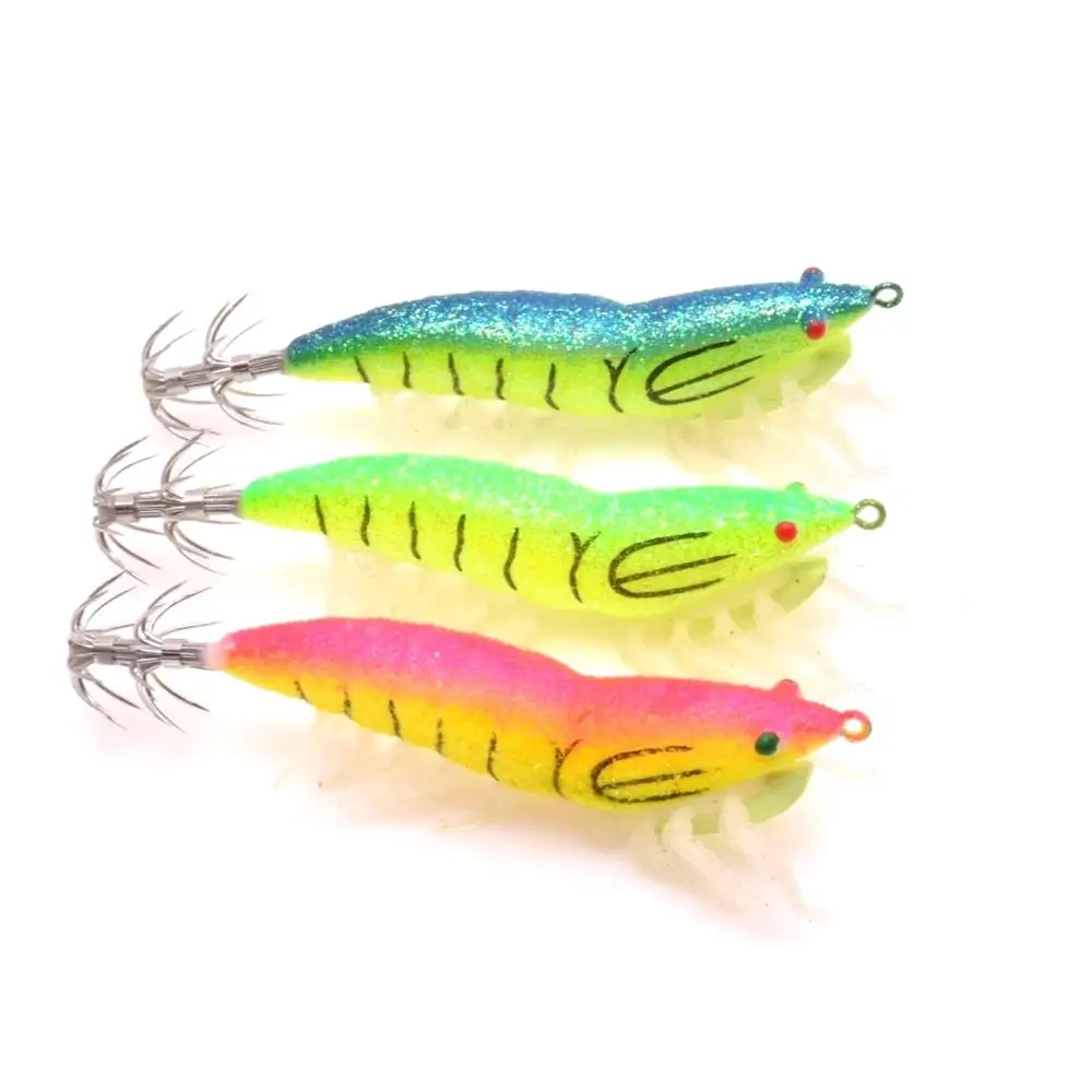 Cebo calamar brillante duro biomimético con anzuelo – Pesca en mar - imagen 3