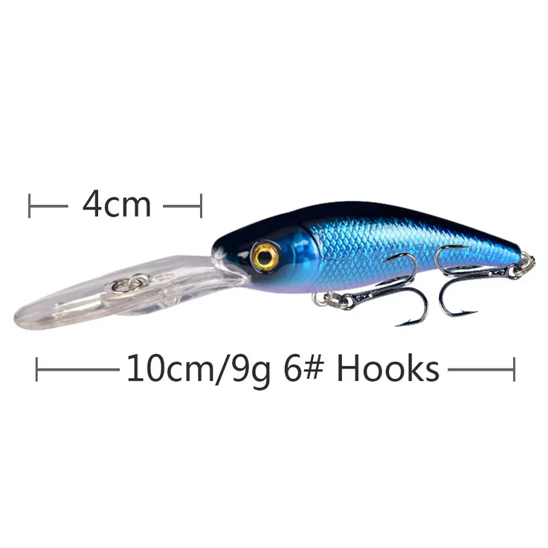 Señuelos de pesca de pececillo que se hunden, 10cm, 9,5g, Wobbler Swimbaits, cebo duro Artificial para Lucio, Crankbait, aparejos de pesca de mar - imagen 3