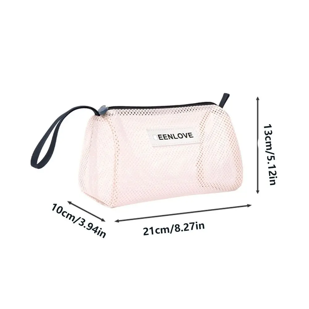 Large Capacity Beach Mesh Bag Breathable Handheld Toiletries Storage Bag Space-Saving Reusable Cosmetic Zipper Pouch - imagen 5