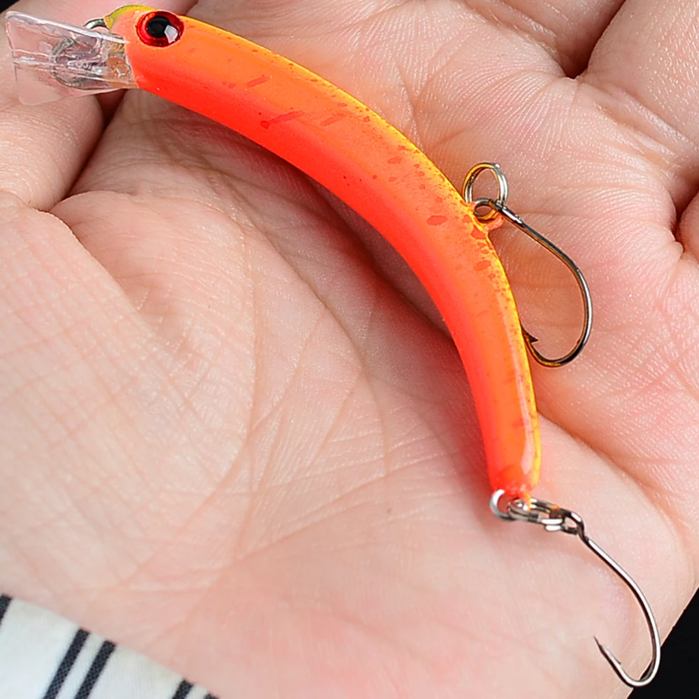 Crankbait Minnow hundimiento – Señuelo artificial duro con ojos 3D - imagen 4
