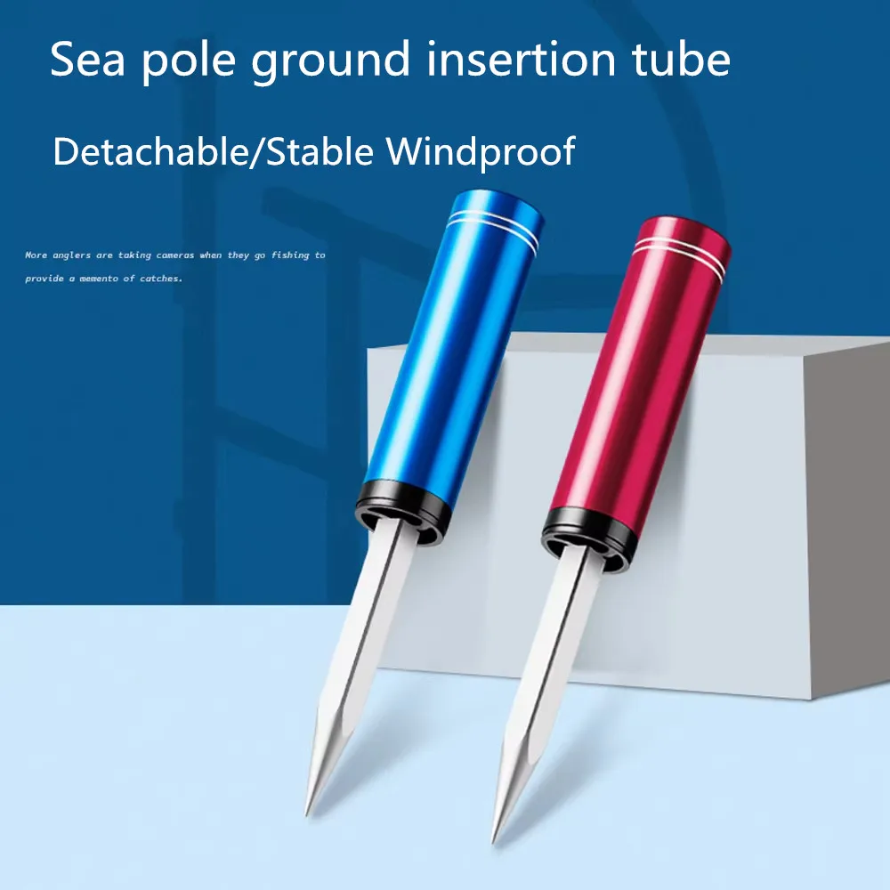 Soporte de suelo para caña de pescar, soporte para caña de pescar de aleación de aluminio, picos para caña de pescar no deformados, soporte para caña de pescar