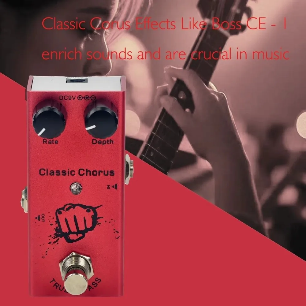 Pedal de efectos de guitarra eléctrica tipo V, generador de tonos versátiles, Mini Pedal de efectos, procesador de efectos