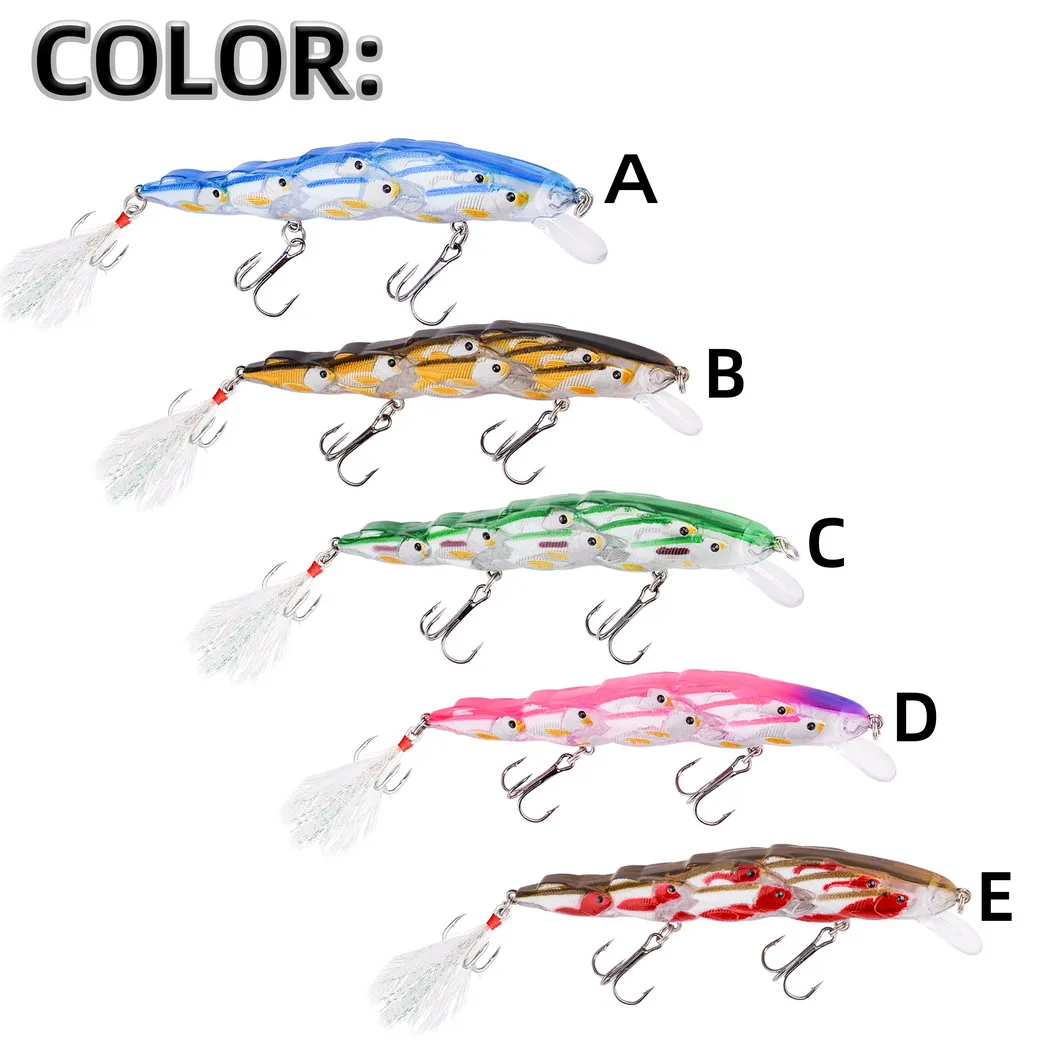 Nuevo Señuelo de pesca Wobbler, 14g, 12cm, perca, trucha, accesorios de superficie de plumas, cebo duro Artificial, lubina, pececillo, Crankbait - imagen 2