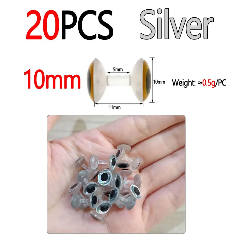 10mm 20pcs Silver
