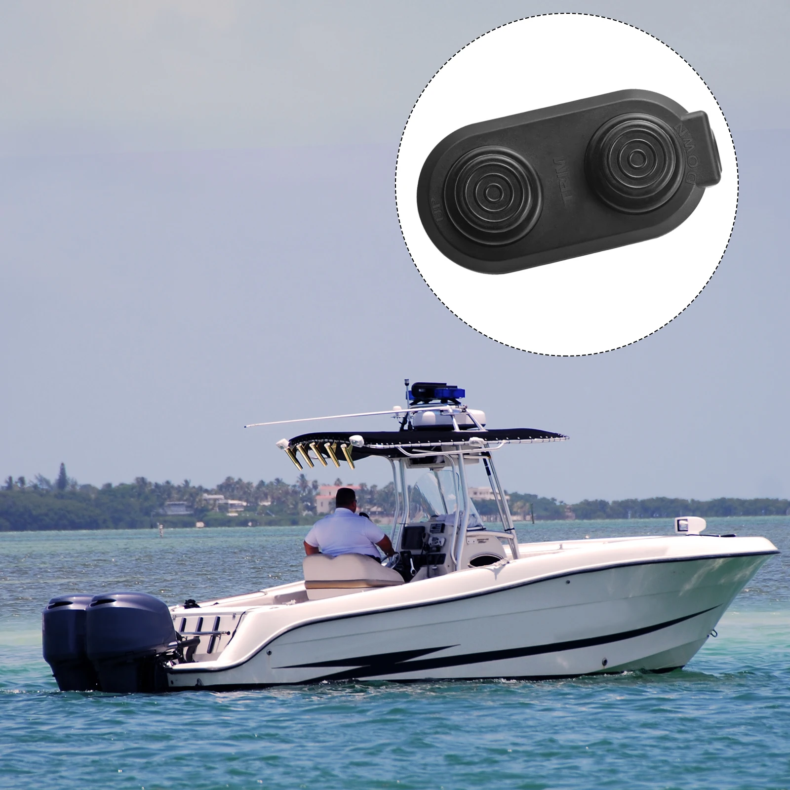 1 uds/2 uds interruptor de Control de ajuste de popa de barco negro nominal a 8A interruptor de ajuste de inclinación - imagen 5