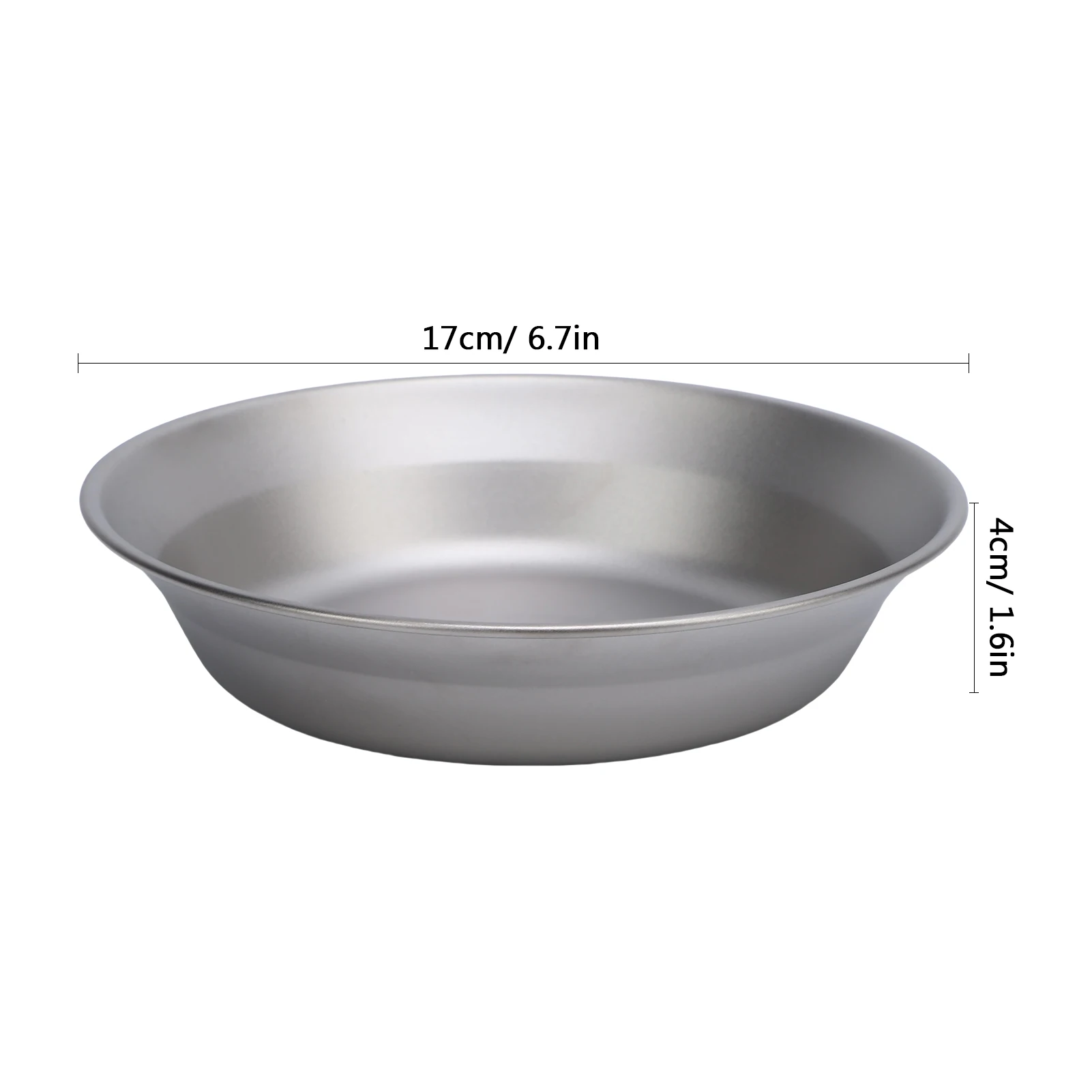 Plato Ti ligero, plato Ti para acampar, 500ml y 300ml, plato Ti, utensilios de cocina, plato para mochilero al aire libre para acampar y hacer senderismo - imagen 5