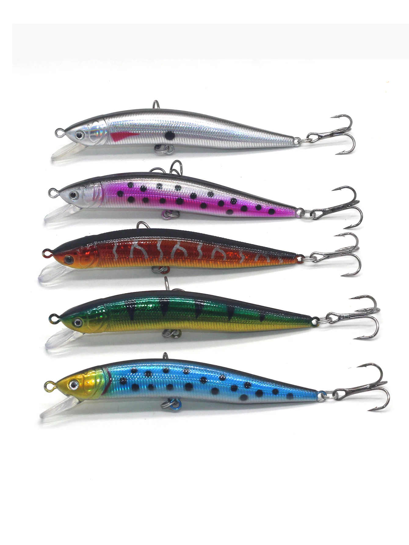 Señuelo de pesca Minnow, 10cm, 8g, Wobblers flotantes, aparejos, cebo duro láser, ojos 3D, Crankbait Artificial para Lucio, Swimbait, 1 Uds. - imagen 3
