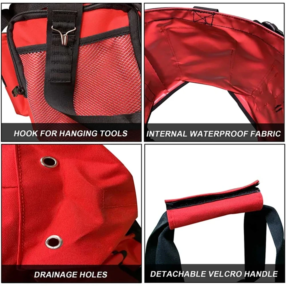 Bolsa de cubo impermeable para pesca en hielo, hecha de poliéster, Oxford de 600 denier para pesca en hielo, pesca con mosca, pesca costera y en alta mar - imagen 4