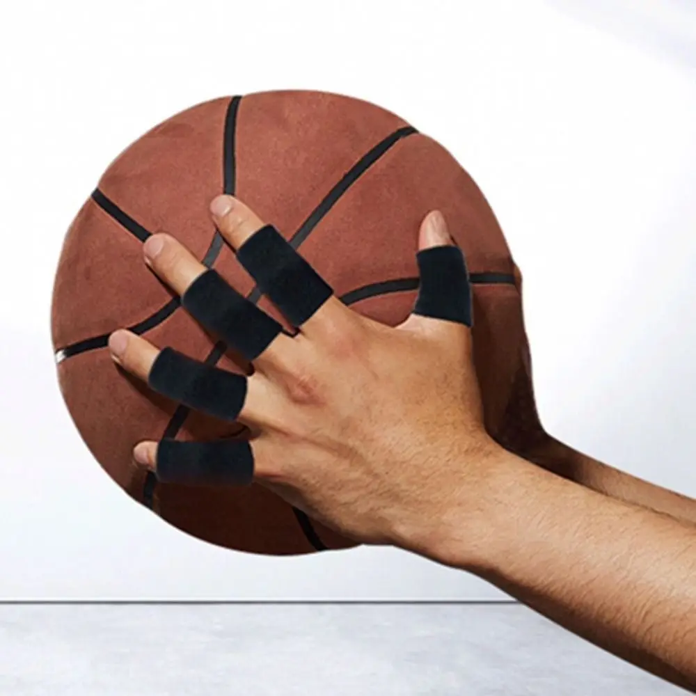 10 Uds mangas para los dedos soporte férula para el pulgar soporte para la artritis cinta elástica para el dedo para baloncesto tenis béisbol voleibol - imagen 2