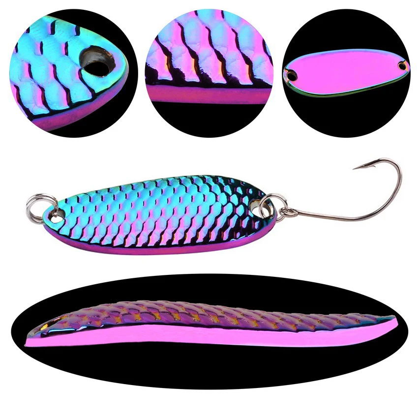 Señuelo tipo cuchara de Metal, 1,5g/2,5g/3,5g/5g, señuelo de pesca Wobbler Spinner, cuchara, cebo duro Artificial para lubina, aparejos de pesca, 1 ud. - imagen 2